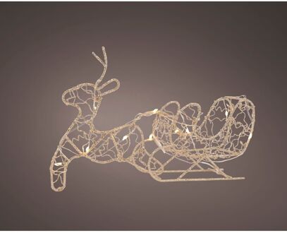 Decorismicro Led Rendiermetaal Lichtsnoer - 10 Led's - Warm Wit - 13cm - Binnen