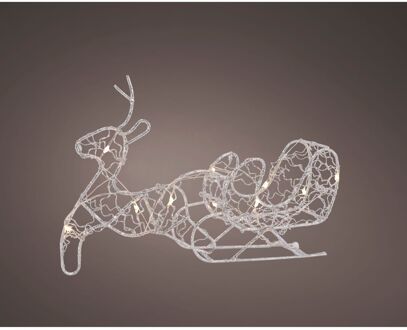 Decorismicro Led Rendiermetaal Lichtsnoer - 10 Led's - Warm Wit - 13cm