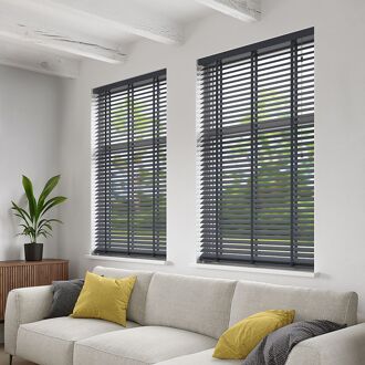 Decosol 955 Jaloezie Horizontaal Hout Antraciet 160x180cm