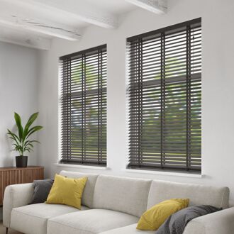 Decosol 962 Jaloezie Horizontaal Deluxe Hout Donkerbruin 80x130cm