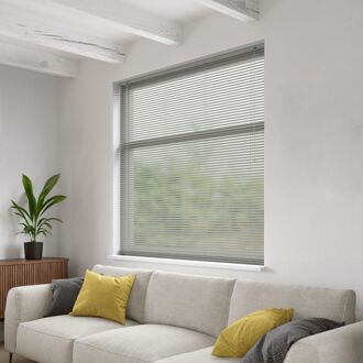 Decosol Horizontale Jaloezie Aluminium - 25 mm - Donker Grijs - Maat: 80 x 130 cm