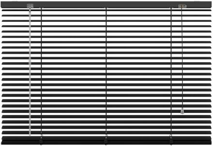 Decosol Horizontale Jaloezie Aluminium - 25 mm - Mat Zwart - Maat: 80 x 180 cm