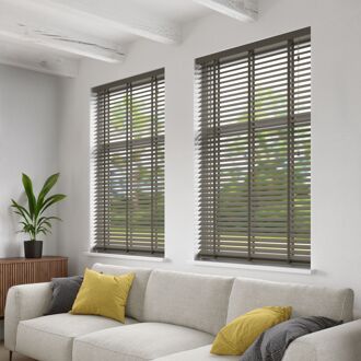 Decosol jaloezie - 50mm hout - 80x220 cm - taupe
