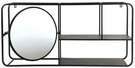 Decostar Wandrek Ascona Inclusief Spiegel | Zwart | 100 x 18 x 44 cm