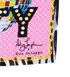 Dee X Ashley Longshore Gij Zult Feesten Zijden Sjaal - maat Veelkleurig