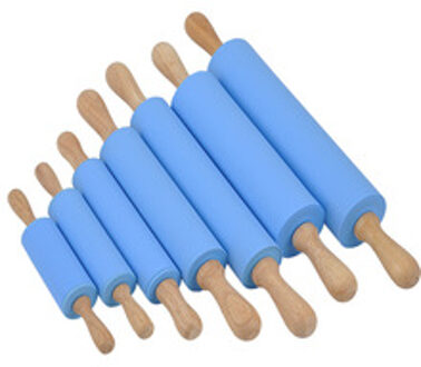 Deeg Roller Silicone Houten Keuken Pin inch Meel Bakken Tools Rolling 23cm Handvat Koken Non-stick Gebak 4