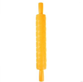 Deegroller Verschillende Patronen Bakken Tools Fondant Reliëf Mold Cake Decorating Gereedschap Licht Geel