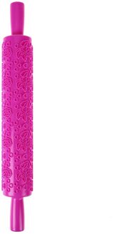 Deegroller Verschillende Patronen Bakken Tools Fondant Reliëf Mold Cake Decorating Gereedschap paars