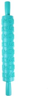 Deegroller Verschillende Patronen Bakken Tools Fondant Reliëf Mold Cake Decorating Gereedschap Water blauw