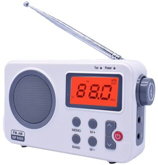 Deelife Fm Radio Ontvanger Am/Fm Speaker Voor Thuis Met Lcd Digitale Display Draagbare Wekker