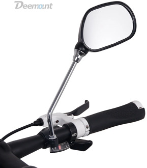 Deemount 1 Pair Bicycle Rear View Mirror Bike Cycling Wide Range Back Sight Reflector Angle Adjustable Left Right Mirrors