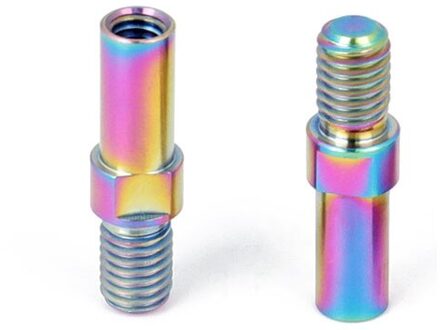 Deemount 2 Stuks V Brake Basis Post Ultralight M8 M10 Pitch 1.25Mm Titanium Legering Mtb Bmx Ti Stud Post bolt Bike Service Parts Radiant M8 1.25