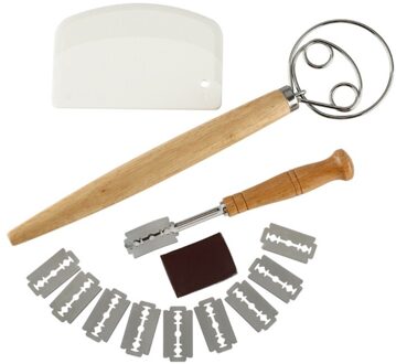 Deense Deeg Garde Brood Mixer Set Haak Nederlandse Garde Rvs Brood Slicer Deeg Schraper Bladen Voor Brood Deeg Beige