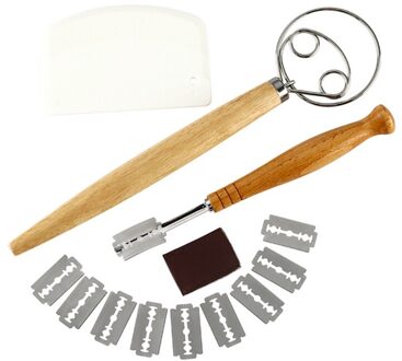 Deense Deeg Garde Brood Mixer Set Haak Nederlandse Garde Rvs Brood Slicer Deeg Schraper Bladen Voor Brood Deeg lucht blauw