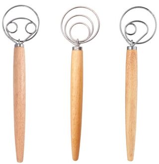 Deense Deeg Garde-Grote 13 "Rvs Nederlandse Stijl Brood Deeg Garde Voor Gebak Pizza Mixer Haak, keuken Accessoires