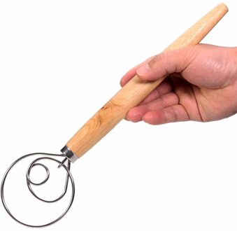 Deense Deeg Garde-Grote 13 "Rvs Nederlandse Stijl Brood Deeg Garde Voor Gebak Pizza Mixer Haak, keuken Accessoires