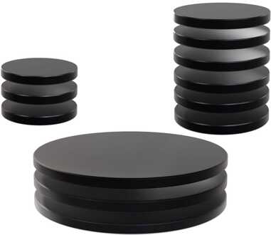 Deep Cuts Black Bases for Miniatures 12-Pack