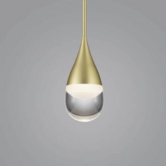 Deep LED hanglamp, mat goud mat goud, transparant