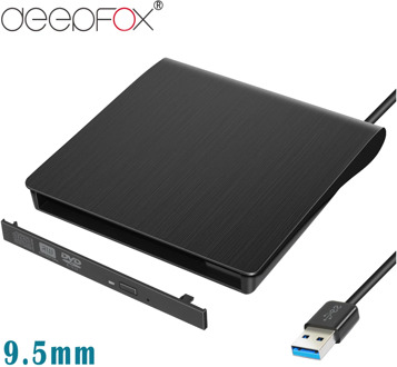 DeepFox 9.5mm USB 3.0 SATA Optical Drive Case Kit External Mobile Enclosure DVD/CD-ROM Case For Laptop Without Optical Drive