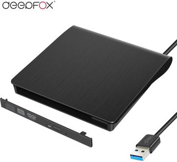 DeepFox Slim USB3.0 SATA External DVD Enclosure Hard Plastic Case For Laptop Notebook 12.7mm CD-ROM Case Without Optical Drive