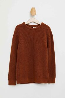 Defacto Mode Jongen Lange Mouwen Trui Kinderen Ongedwongen O-hals Effen Gebreide Trui Jongens Leisure Tops-L0500A619AU 6 7 Age