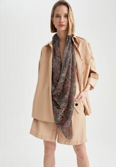 Defacto Zomer Vrouw Accessoires Etnische Patroon Sjaal Vrouwelijke Mode -N7979AZ21SM natuurlijk