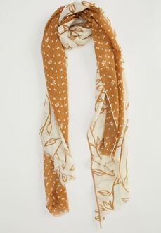 Defacto Zomer Vrouw Accessoires Gedrukt Sjaal Vrouwelijke Mode -N5285AZ21SM Bruin