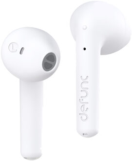 DeFunc True Lite Earbuds - Draadloze oordopjes - Bluetooth draadloze oortjes - Met ENC noise cancelling functie - White Wit - One size