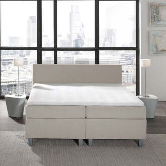 Dekbed Discounter 2-Persoons Boxspring Julia Royal Comfort - Beige - Beige 140x220 Cm - Pocketvering - Inclusief Topper - Dekbed-Discounter.nl - 140 x 220 cm