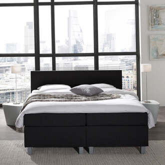 Dekbed Discounter 2-Persoons Boxspring Julia Royal Comfort - Zwart - Zwart 140x210 Cm - Pocketvering - Inclusief Topper - Dekbed-Discounter.nl - 140 x 210 cm