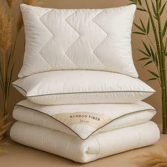 Dekbed Discounter Dekbed Bamboe Droomset Bundel - Beddengoed Bundel & 4 Seizoenen - 240x220 Cm (Lits-Jumeaux) - Dekbed Discounter - Dekbed-Discounter.nl