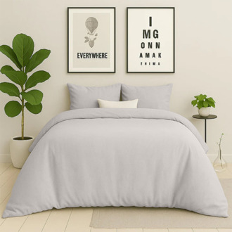 Dekbed Discounter Dekbedovertrek Stonewashed - Grijs Outlet 140x200 Cm Dekbed Discounter - Dekbed-Discounter.nl Zand - 140 x 200/220 cm