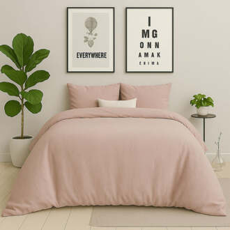 Dekbed Discounter Dekbedovertrek Stonewashed - Roze Outlet 140x200 Cm Dekbed Discounter - Dekbed-Discounter.nl - 140 x 200/220 cm