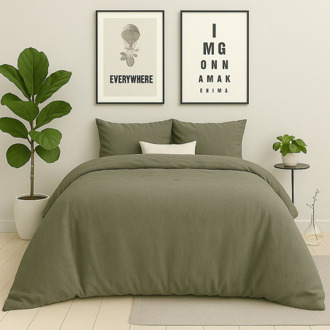 Dekbed Discounter Dekbedovertrek Stonewashed - Taupe Outlet 140x200 Cm Dekbed Discounter - Dekbed-Discounter.nl - 140 x 200/220 cm