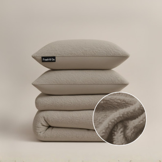 Dekbed Discounter Dekbedovertrek Teddy - Taupe Grijs - Eenpersoons (140x200 Cm) - Grijs & Antraciet & Roze & Groen & Crème & Meerkleurig & Off-white Microvezel Teddy - - Dekbed-Discounter.nl Grijs,Antraciet,Roze,Groen,Crème,Meerkleurig,Off-white - 140 x 200/220 cm