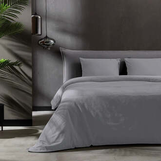 Dekbed Discounter Flanel Dekbedovertrek + Hoeslaken - Lichtgrijs - Dekbed-Discounter.nl