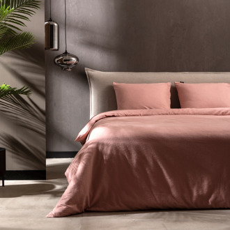 Dekbed Discounter Flanel Dekbedovertrek + Hoeslaken - Zacht Roze - Dekbed-Discounter.nl