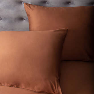 Dekbed Discounter Kussensloop Satijn: 2-PACK - Dekbed Discounter - 60x70 Cm - Katoen-satijn - Dekbed-Discounter.nl Cognac - 60 x 70
