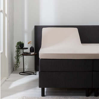 Dekbed Discounter Splittopper Hoeslaken - Luna Stretch - 2-PACK - Zand - 160x200cm - Zand - Dekbed Discounter - Dekbed-Discounter.nl