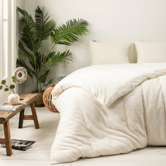 Dekbed Discounter Teddy Dekbedovertrek + Hoeslaken - Off White - Dekbed-Discounter.nl