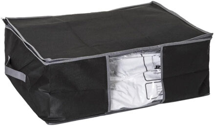 Dekbed/kussen opberghoes zwart met vacuumzak 60 x 44 x 25 cm - Opberghoezen