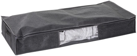 Dekbed/kussens opberghoes - antraciet grijs - met vacuumzak - 100 x 45 x 15 cm - Opberghoezen