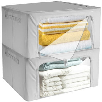 Dekbed opberghoes - 2x stuks - 24L - 40 x 30 x 20 cm - ritssluiting