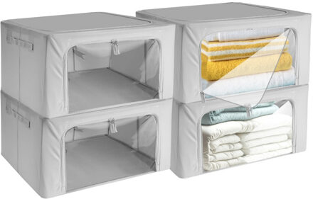 Dekbed opberghoes - 4x stuks - 24L - 40 x 30 x 20 cm - ritssluiting