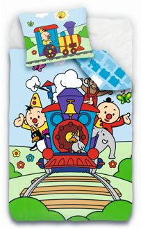 dekbedovertrek - 100% katoen - 1-persoons (140x200 cm + 1 sloop) - 1 stuk (65x65 cm) - Multi Multikleur