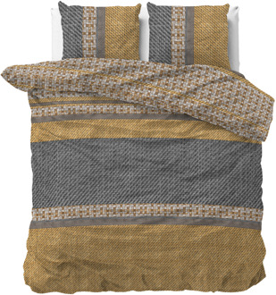 Dekbedovertrek Alta - Tweepersoons (200x200 Cm) - Geel Microvezel - - Sleeptime Classy - Dekbed-Discounter.nl