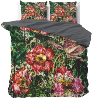 Dekbedovertrek Arina - Tweepersoons (200x200 Cm) - Meerkleurig Microvezel - Bloemen - Manilla - Dekbed-Discounter.nl - 200 x 200/220 cm