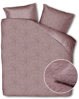 Dekbedovertrek Ava - Maeve - Eenpersoons (140x200 Cm) - Roze Microvezel - Patroon - Fresh And Co - Dekbed-Discounter.nl - 140 x 200/220 cm