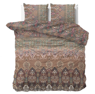 Dekbedovertrek Berna - Eenpersoons (140x200 Cm) - Zwart Polyester-katoen - Bloemen - Sleeptime Elegance - Dekbed-Discounter.nl - 140 x 200/220 cm