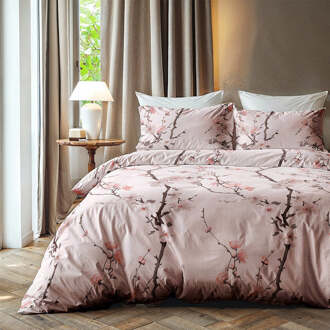 Dekbedovertrek Blossom White - Lits-Jumeaux (240x220 Cm) - Roze Microvezel - Natuur - Zydante - Dekbed-Discounter.nl - 240 x 200/220 cm